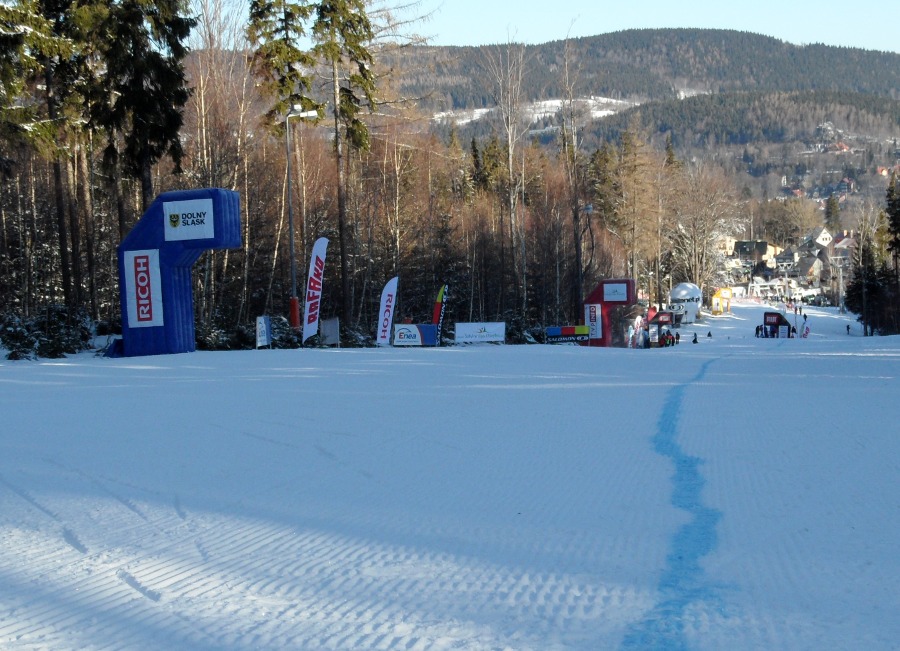 Tak wyglądała trasa podczas próby generalnej do World Uphill Trophy, która odbyła się w lutym 2011.