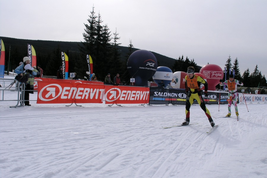 Uczestnicy biegu na 50 km FT na Polanie Jakuszyckiej