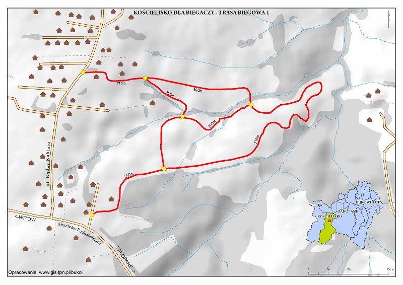 Mapa tras w Kościelisku