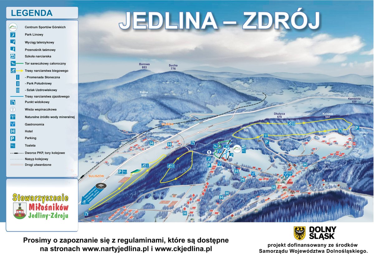 mapka tras-jedlina-zdroj